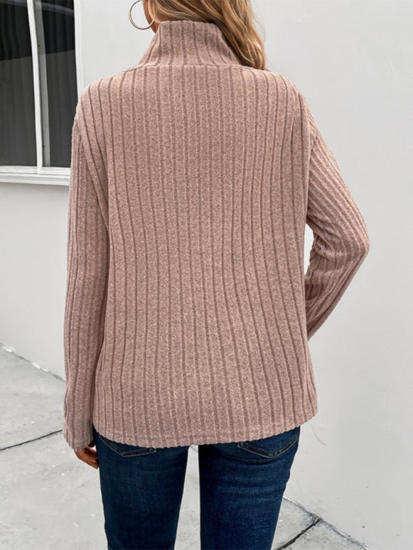 New women's long sleeve turtleneck sweater - Outerwear